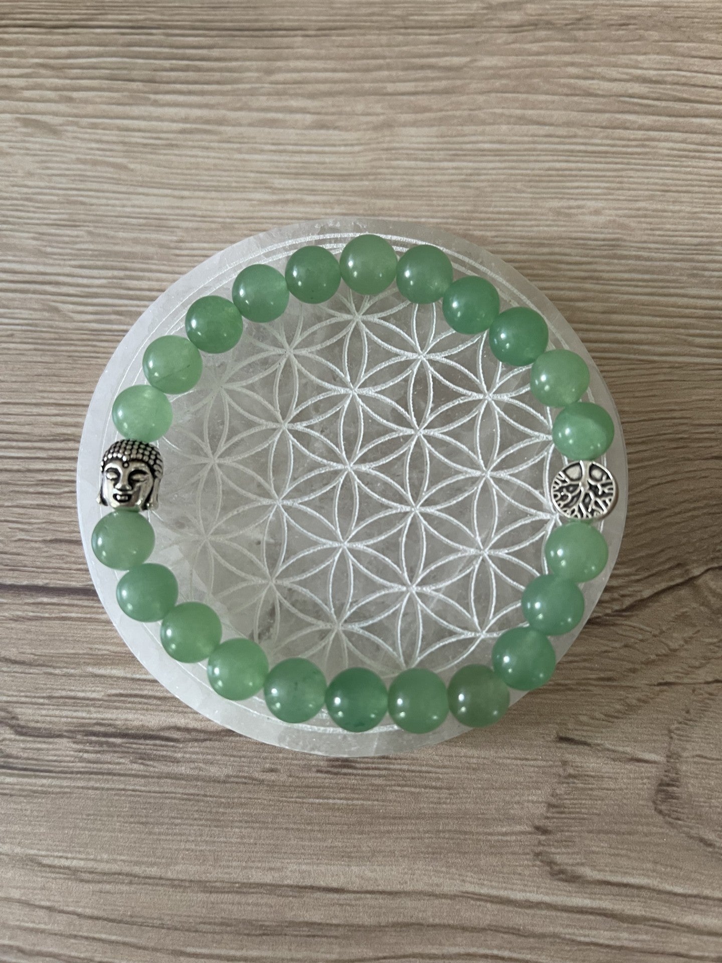 Bracelet Bouddha Aventurine verte - perles 8 mm